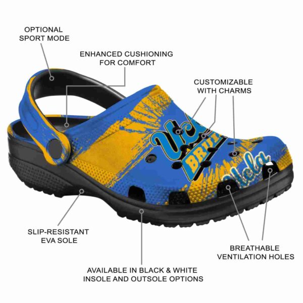 customized ucla bruins paint splatter graphics crocs new arrival
