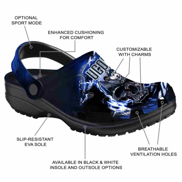 customized uconn huskies gothic skull clog new arrival