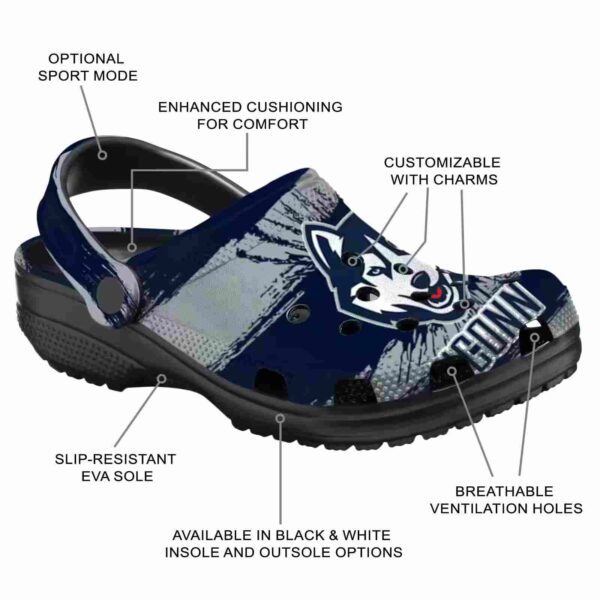 customized uconn huskies paint splatter graphics clog new arrival