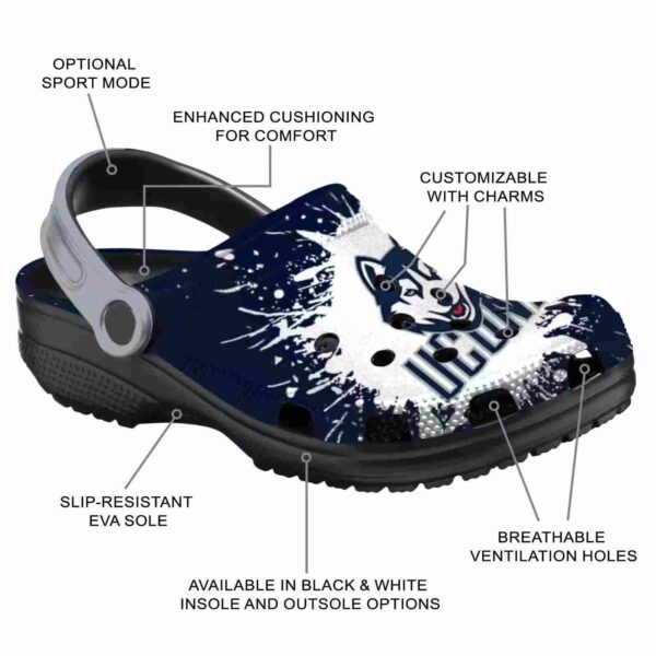 customized uconn huskies splash art clog new arrival