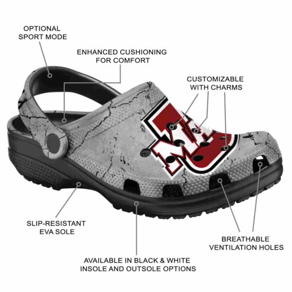 customized umass minutemen cracked texture clog new arrival