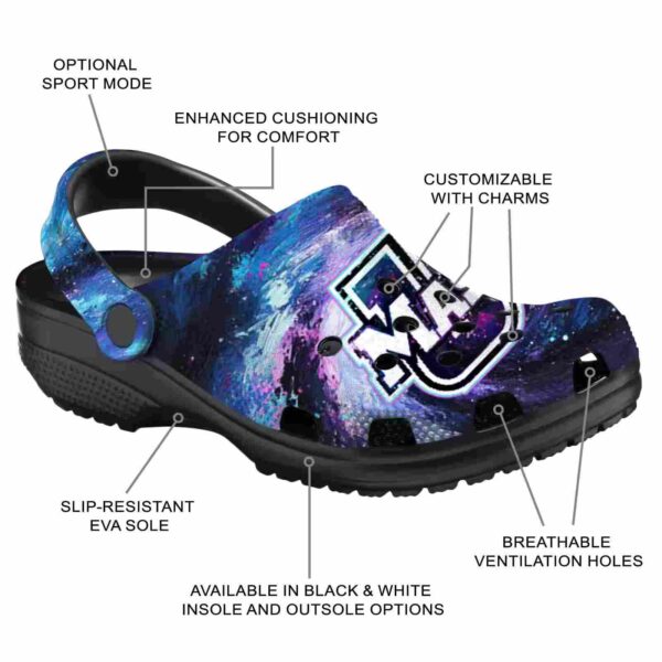 customized umass minutemen galaxy swirl clog new arrival