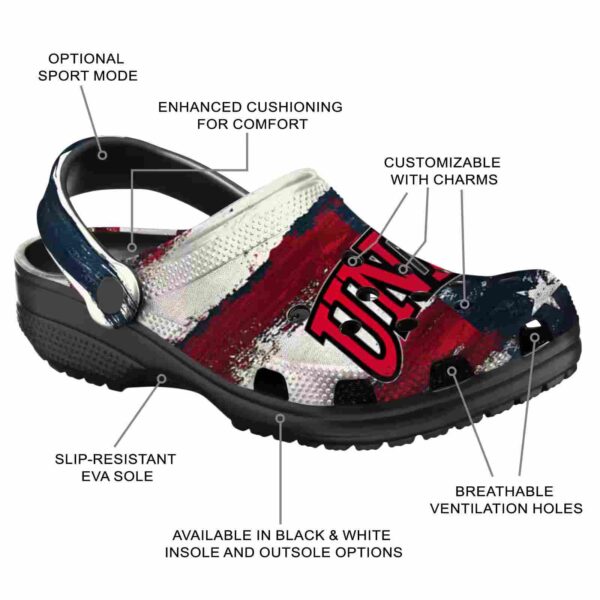 customized unlv rebels patriotic stripes clog new arrival