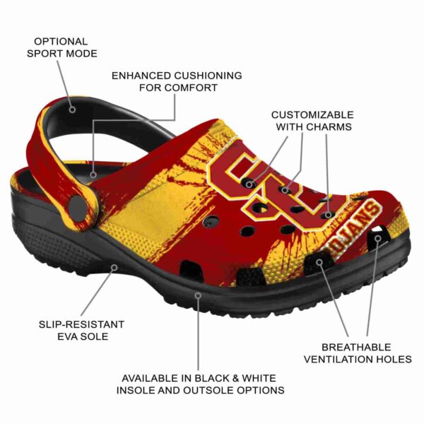 customized usc trojans paint splatter graphics crocs new arrival