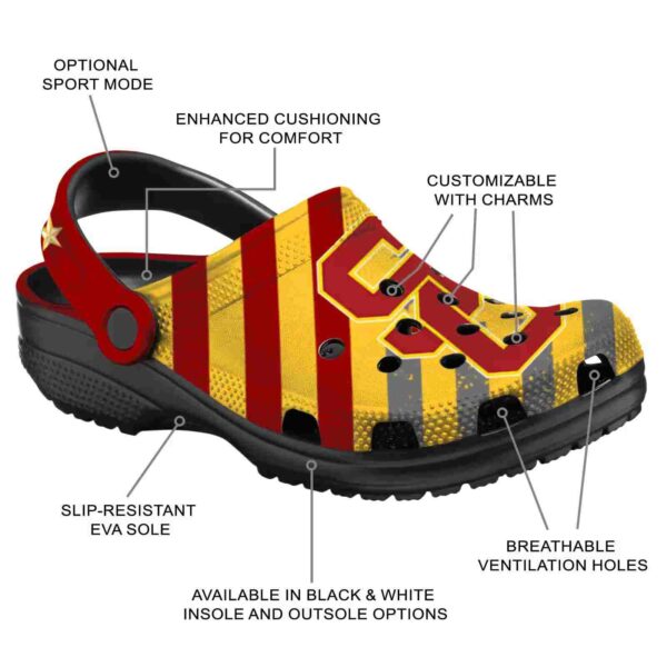 customized usc trojans star spangled graphic crocs new arrival