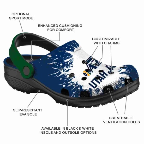 customized utah jazz splash art clog new arrival