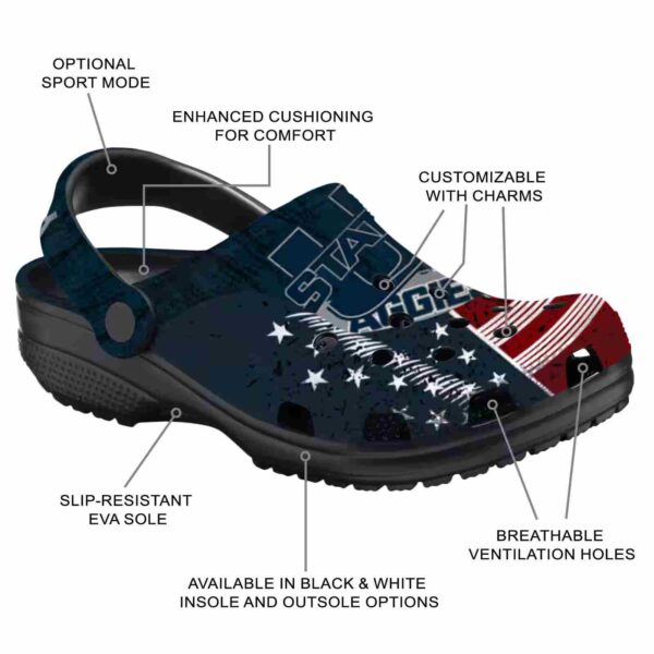 customized utah state aggies star spangled side pattern clog new arrival