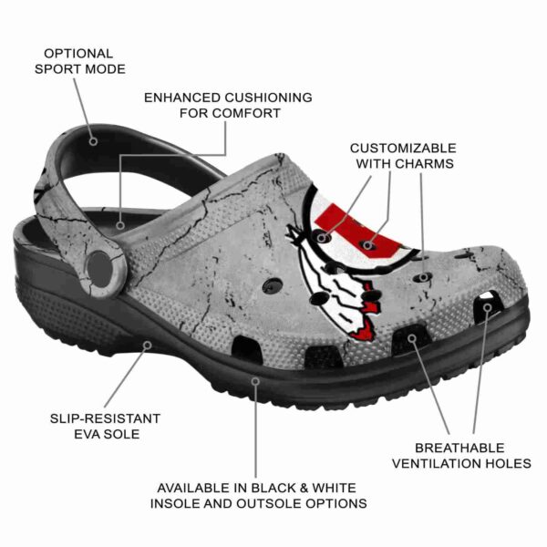 customized utah utes cracked texture crocs new arrival
