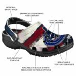 customized vancouver canucks patriotic stripes clog best selling