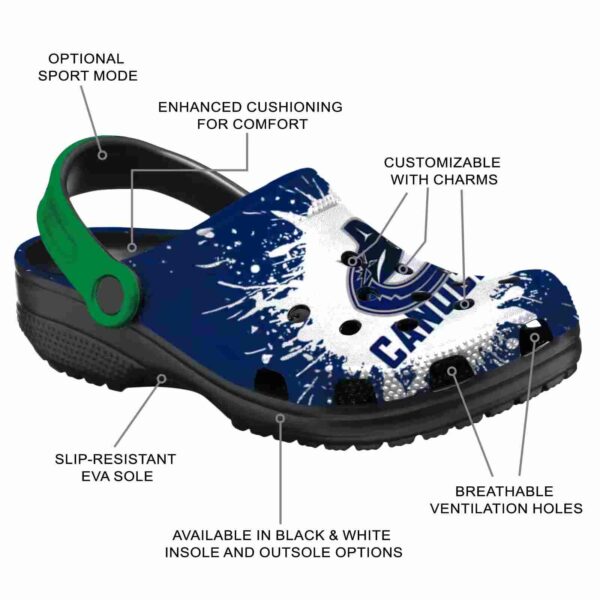 customized vancouver canucks splash art clog new arrival