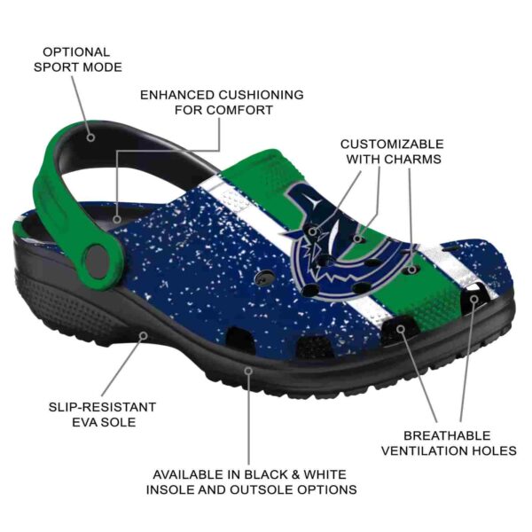 customized vancouver canucks vertical stripes clog new arrival