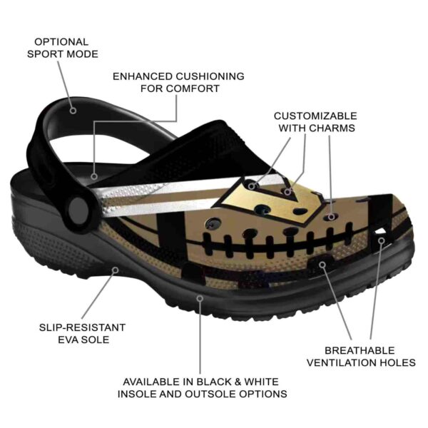 customized vanderbilt commodores football motif clog new arrival