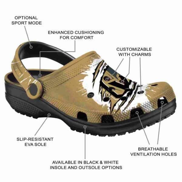 customized vegas golden knights splash motif background clog new arrival