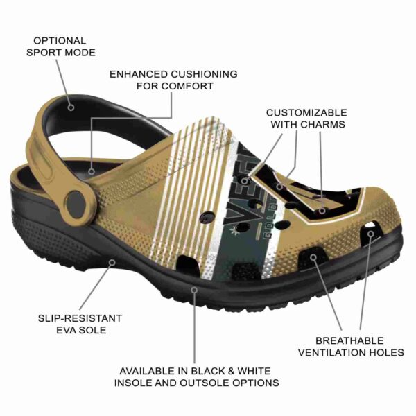 customized vegas golden knights vibrant dual tone clog new arrival