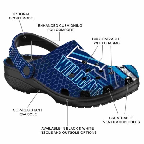 customized villanova wildcats contrasting stripes clog new arrival