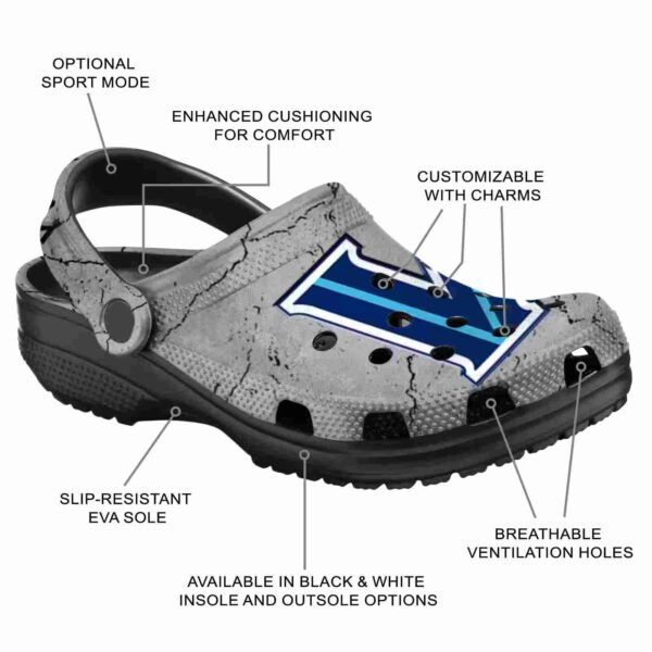 customized villanova wildcats cracked texture clog new arrival