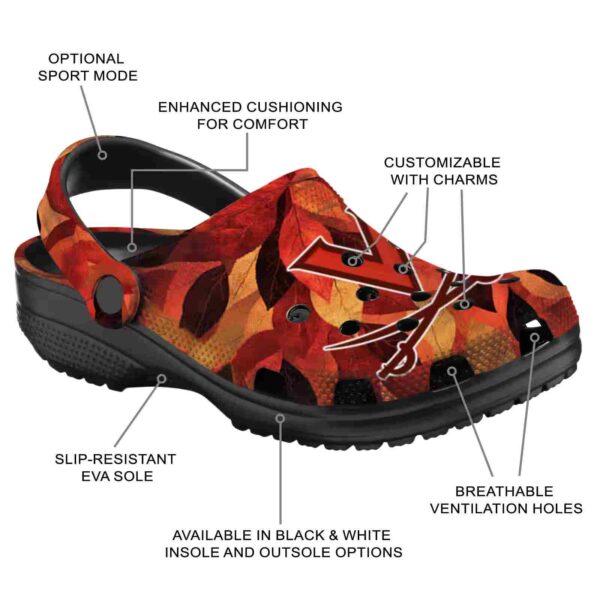 customized virginia cavaliers autumn leaves clog new arrival
