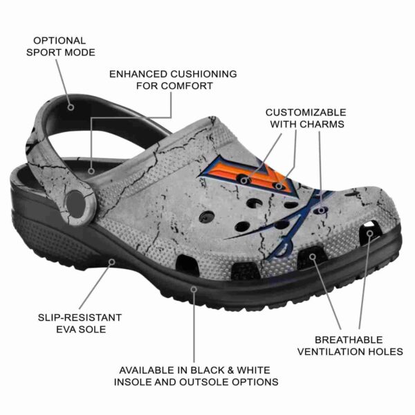 customized virginia cavaliers cracked texture clog new arrival