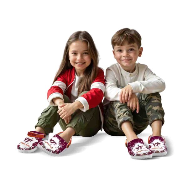 customized virginia tech hokies splash art crocs fashion forward
