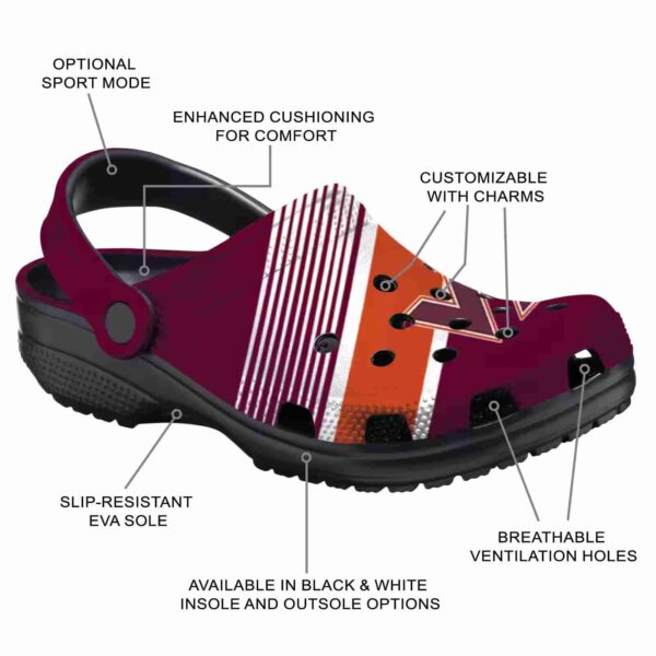 customized virginia tech hokies vibrant dual tone crocs new arrival