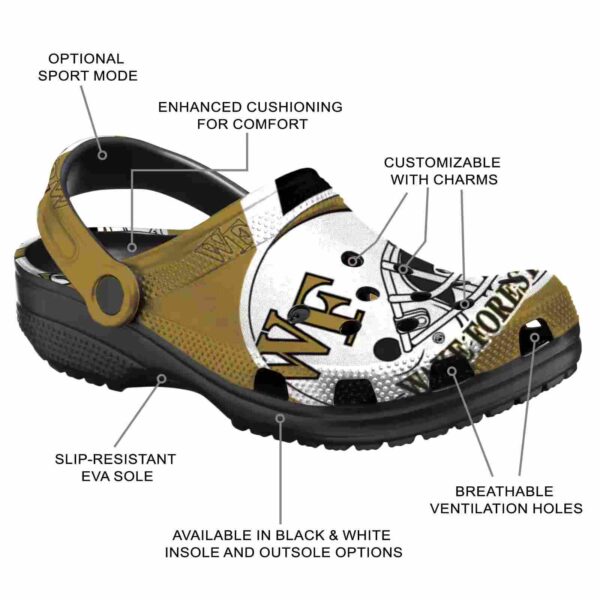 customized wake forest demon deacons football helmet clog new arrival
