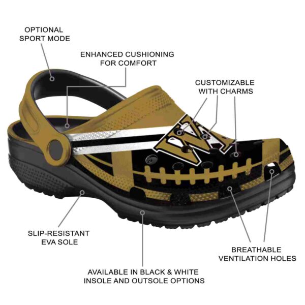 customized wake forest demon deacons football motif clog new arrival