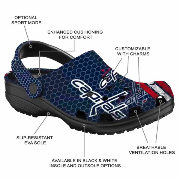 customized washington capitals contrasting stripes clog new arrival