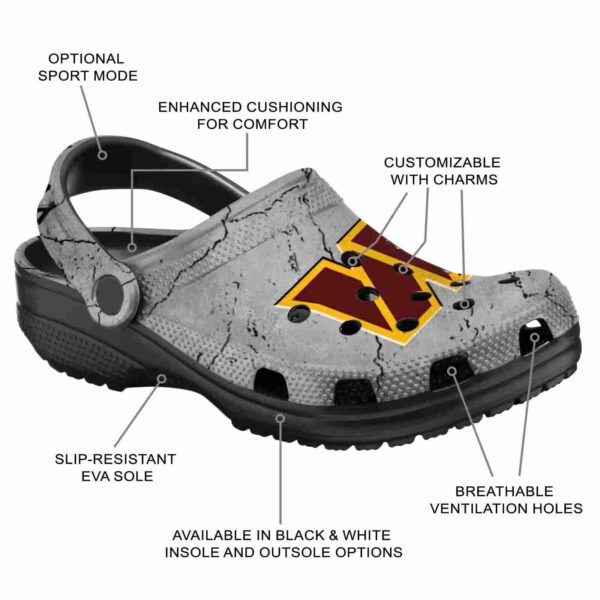 customized washington commanders cracked texture crocs new arrival