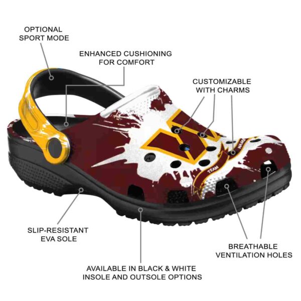 customized washington commanders splatter pattern crocs new arrival