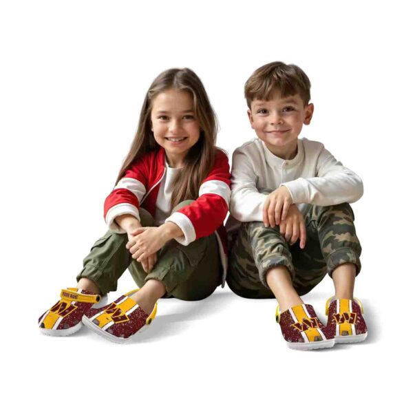 customized washington commanders vertical stripes crocs fashion forward