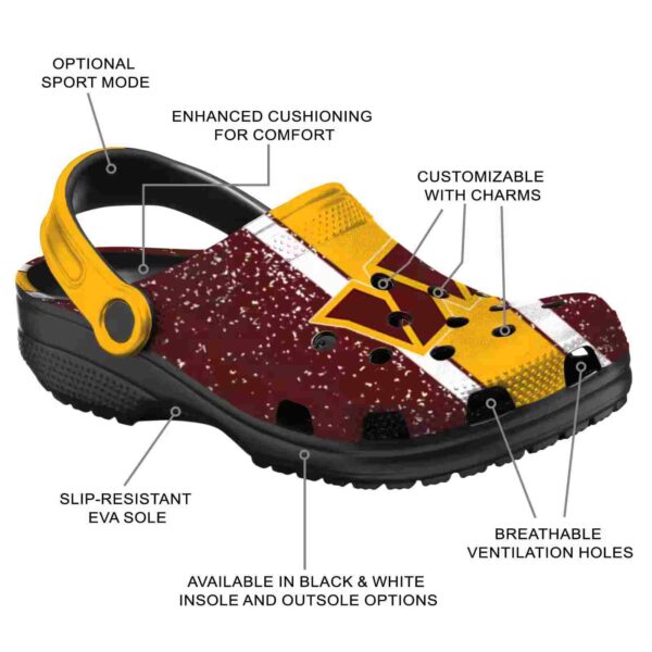 customized washington commanders vertical stripes crocs new arrival