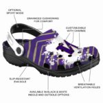 Customized Washington Huskies Zigzag Paint Burst Crocs Best selling