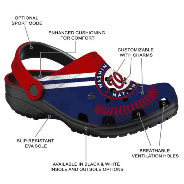 customized washington nationals baseball motif crocs new arrival