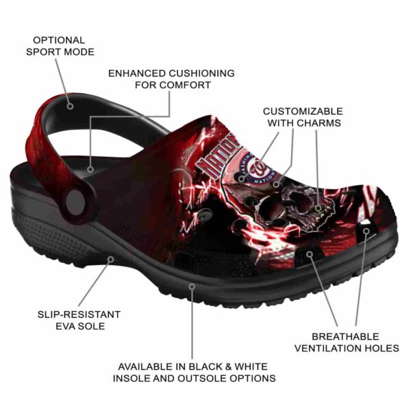 customized washington nationals gothic skull crocs new arrival