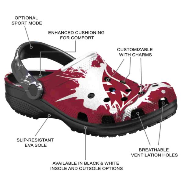customized washington state cougars splatter pattern clog new arrival