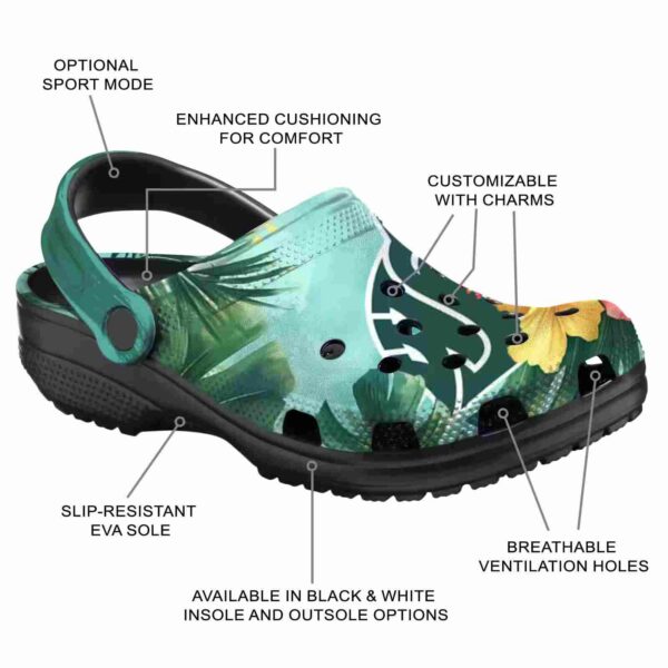 customized washington state cougars tropical vibes clog new arrival