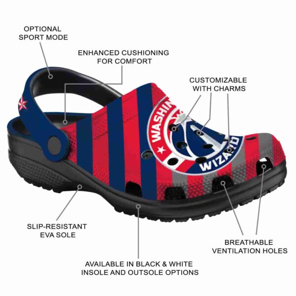 customized washington wizards star spangled graphic clog new arrival