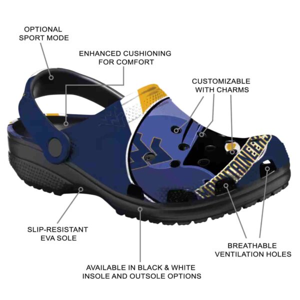 customized west virginia mountaineers baseball helmet crocs new arrival