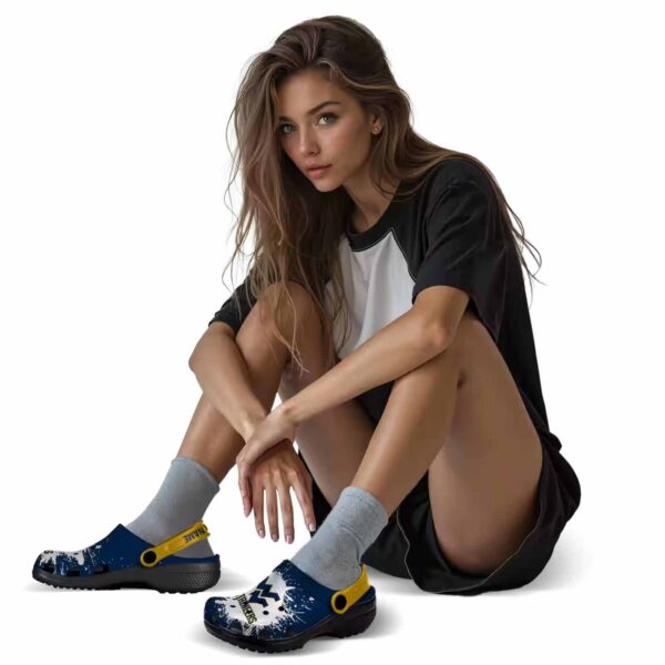 customized west virginia mountaineers splash art crocs premium grade