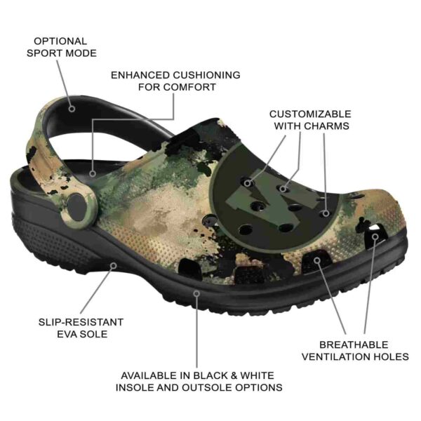 customized western michigan broncos camouflage craze clog new arrival
