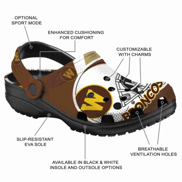 customized western michigan broncos football helmet clog new arrival