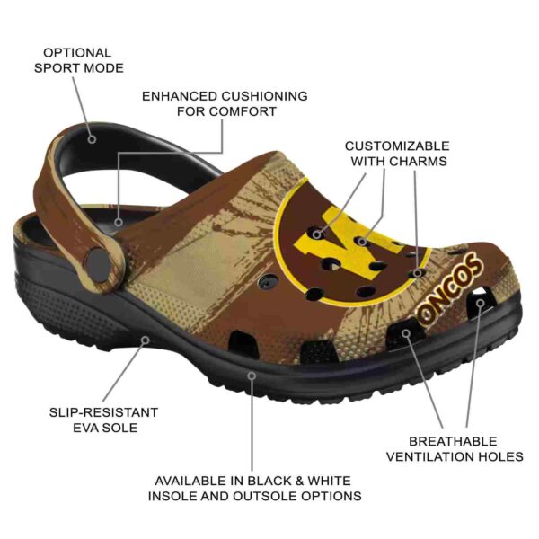 customized western michigan broncos paint splatter graphics clog new arrival