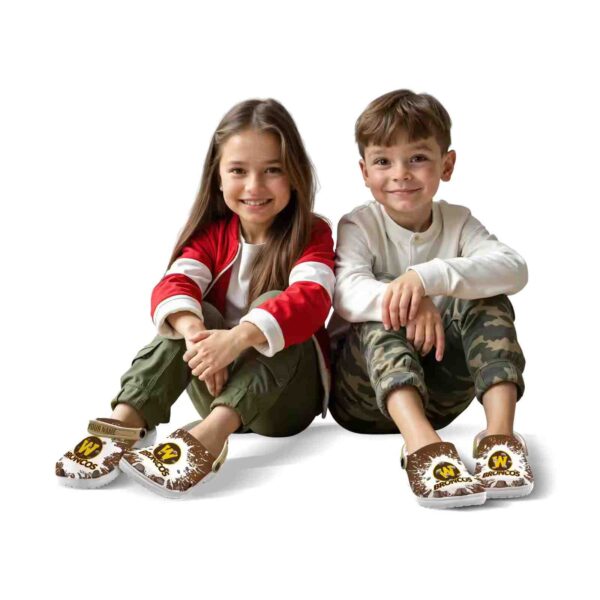 customized western michigan broncos splash art clog fashion forward