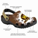 customized western michigan broncos splash art clog best selling