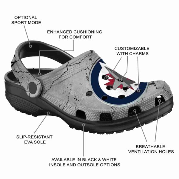 customized winnipeg jets cracked texture clog new arrival