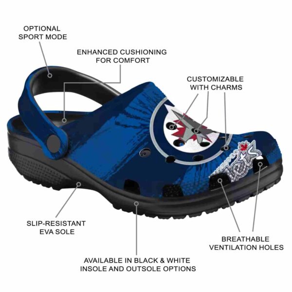 customized winnipeg jets paint splatter graphics clog new arrival