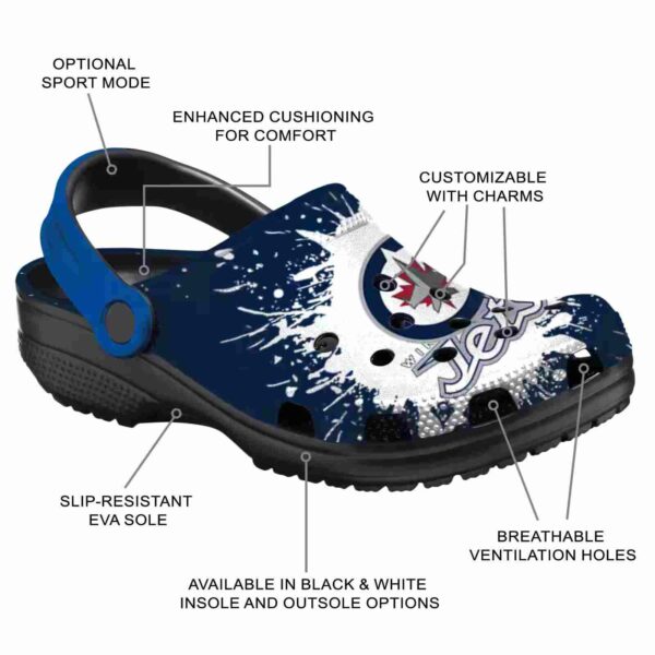 customized winnipeg jets splash art clog new arrival