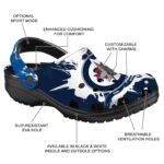 customized winnipeg jets splatter pattern clog best selling