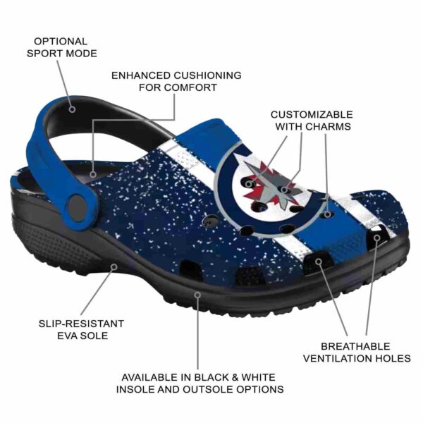 customized winnipeg jets vertical stripes clog new arrival