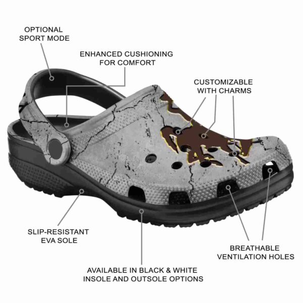 customized wyoming cowboys cracked texture clog new arrival